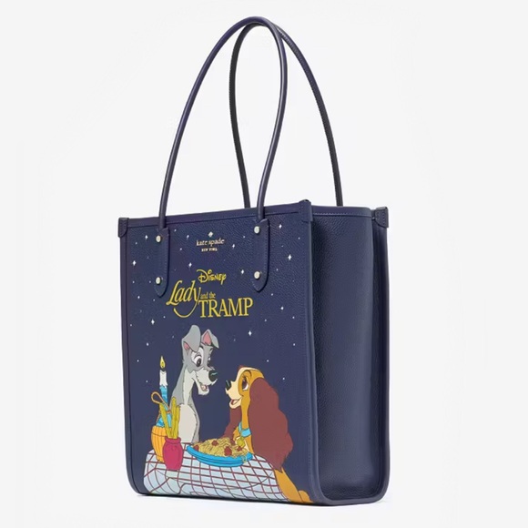 ♠️Kate Spade X Disney Lady and the Tramp NS North South Ella Tote, Blue NWT - Picture 2 of 7